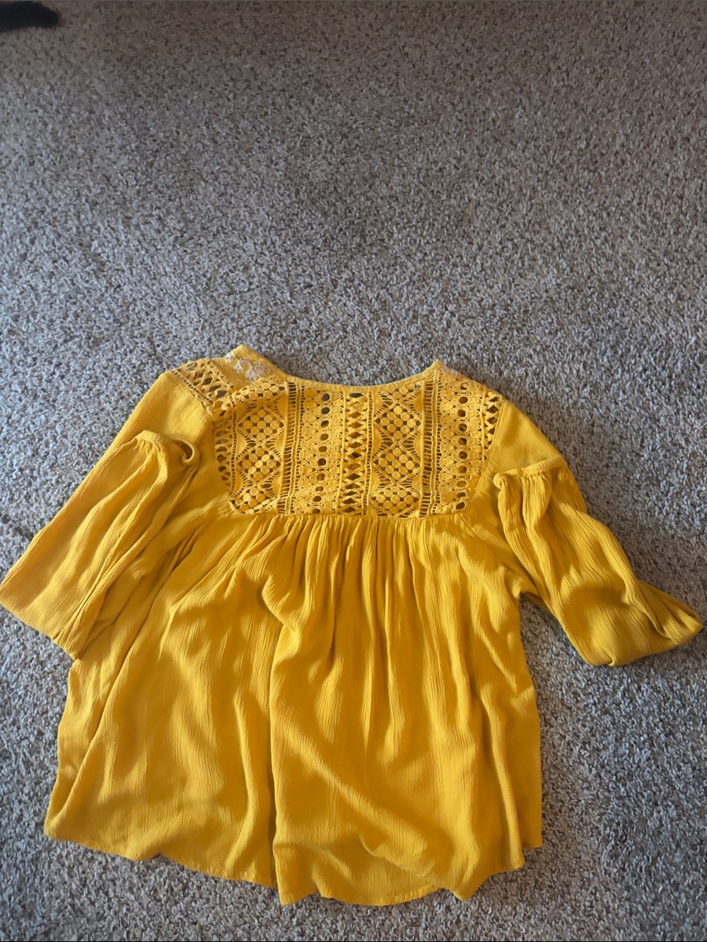 XS Mossimo Supply Co. Mustard Yellow Blouse - Picture 6 of 9